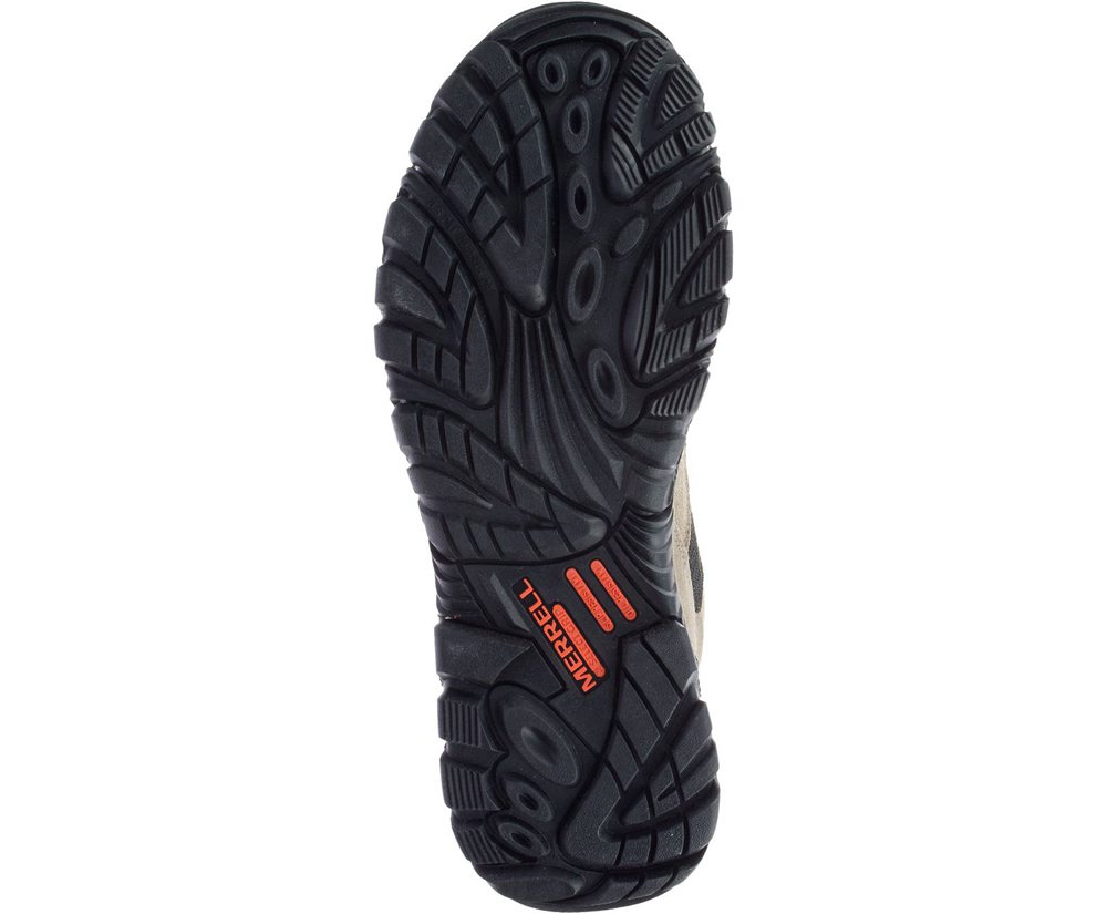 Merrell Work Boots Brown/Black - Moab Onset Mid Waterproof Comp Toe - Mens 89REZDGIP